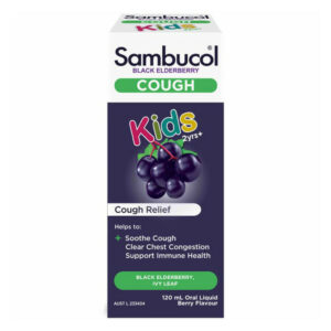 Sambucol 黑接骨木兒童潤喉糖漿 120ml 咳嗽配方