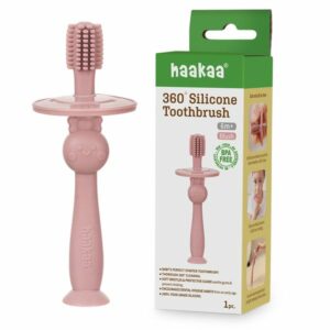 紐西蘭 Haakaa 360°矽膠吸盤訓練牙刷