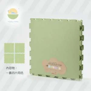 台灣製 nido.nido 安全地墊-經典玩色款 (4片) 歐盟認證 ~ 嫩芽綠