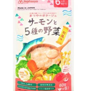 Matsuya 即沖嬰兒米糊 三文魚+ 5種野菜 - 鰹魚高湯味 60克 6m+