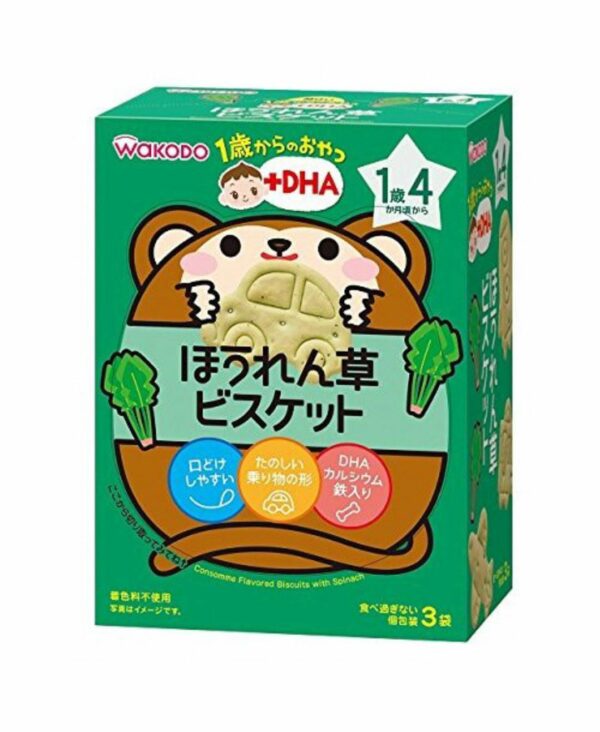 Wakodo 和光堂 DHA菠菜交通工具餅