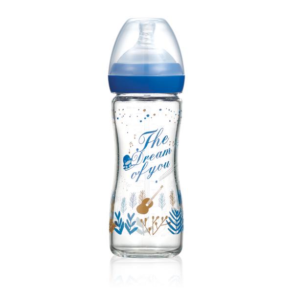 KUKU The Dream of You Glass Wide Neck Feeding Bottle 240ml