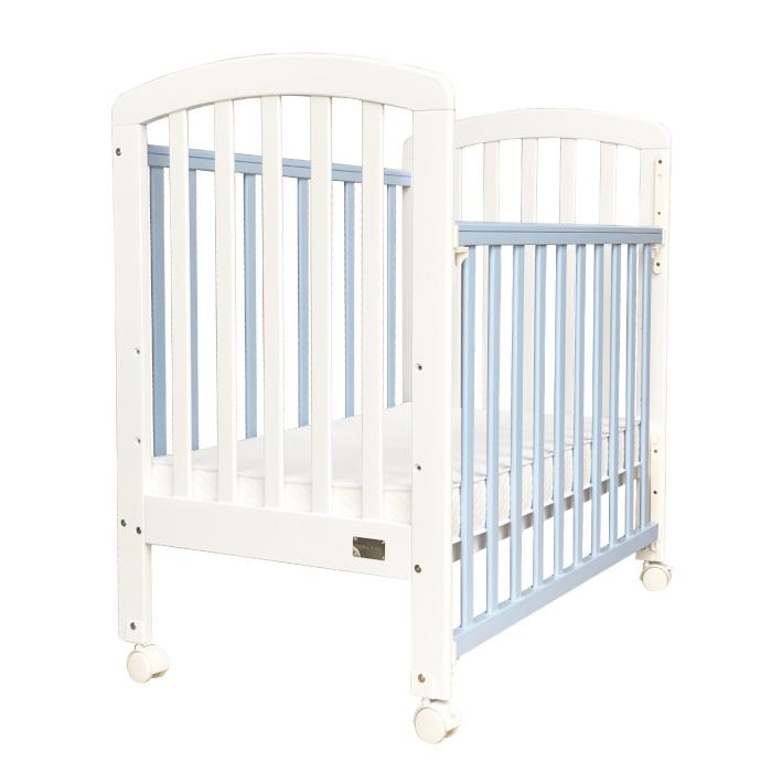 Baby Star Medi 嬰兒木床(包括3” 床褥) – 粉藍色 / 紐西蘭松木