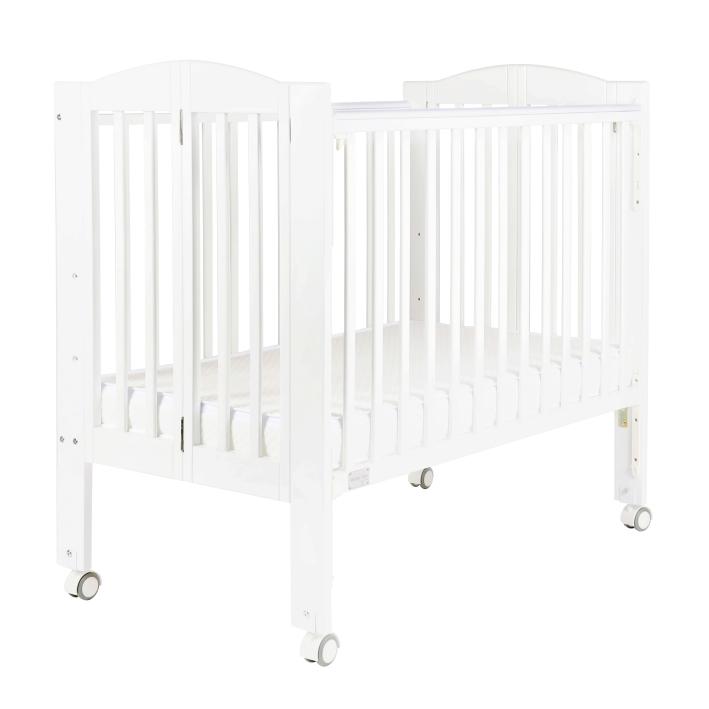 Baby Star Huggy 摺合嬰兒木床(包括3”床褥) – 白色 / 歐洲櫸木