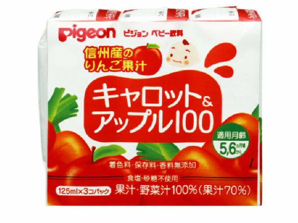 Pigeon 胡蘿蔔蘋果汁 125ml x 3
