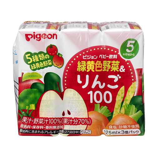 Pigeon 5種野菜蘋果汁 125ml x 3