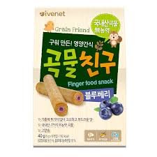 Ivenet 貝貝 糙米手指餅(藍莓)-5gx8