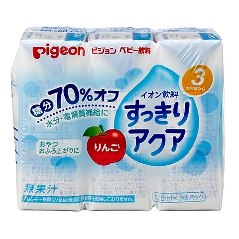 Pigeon 蘋果味電解水-125ml x 3