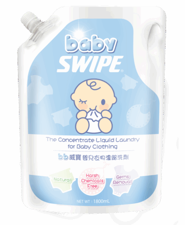 Baby Swipe 威寶嬰兒衣物濃縮洗劑(補充裝)-1800ml