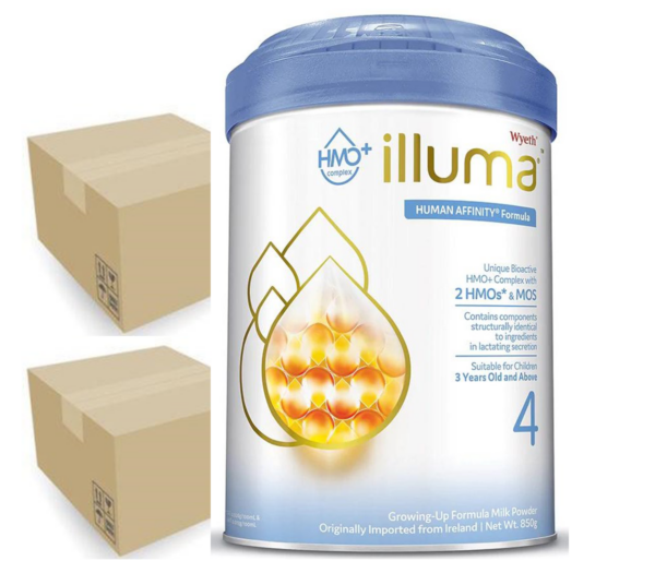 (( 12罐包物流送貨 )) 香港版 ILLUMA 4號 兒童成長配方奶粉850克[原裝行貨] X12