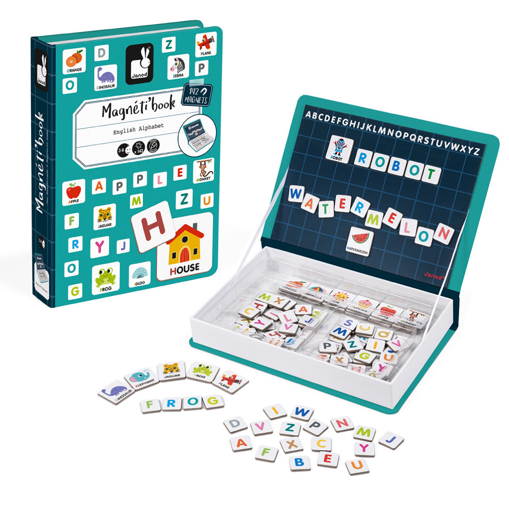 Janod - 磁鐵遊戲書-英文字母拼字
