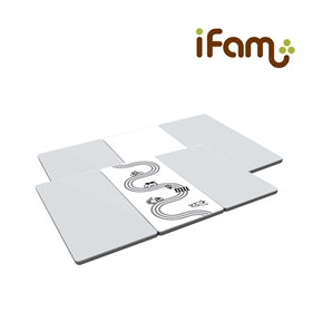 iFam RUUN Mono Grey S 3-fold Playmat 交通遊戲地墊 189x125x4cm