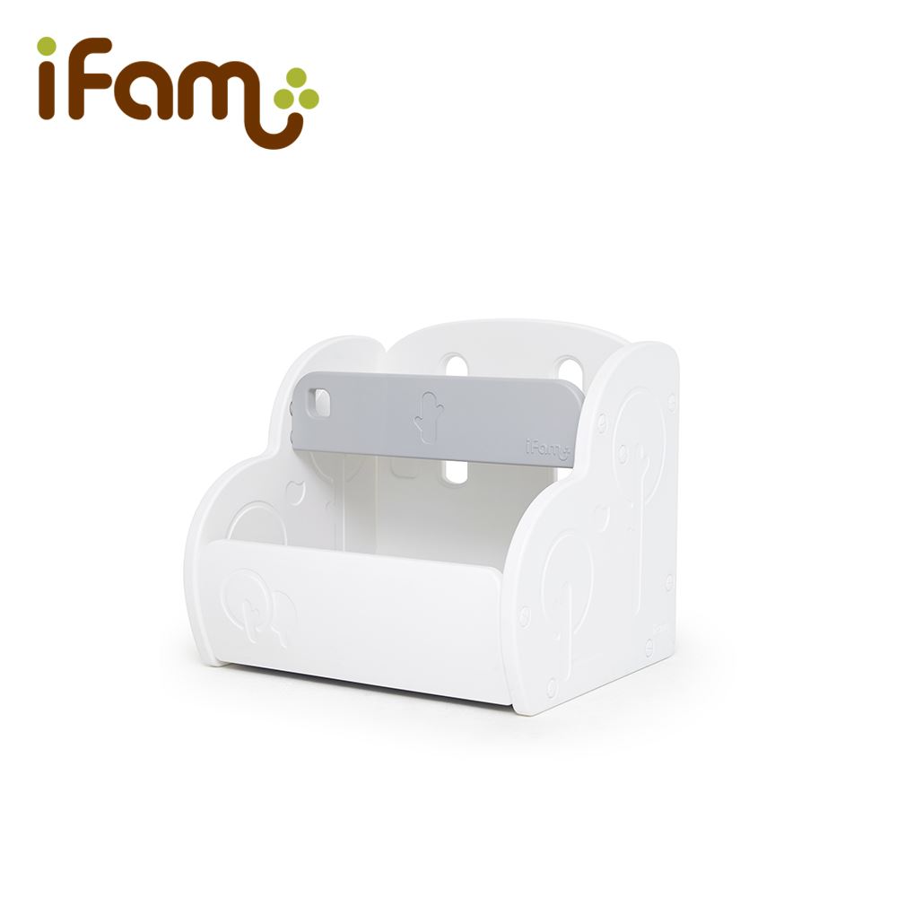 iFam 多功能玩具收納櫃-灰白色