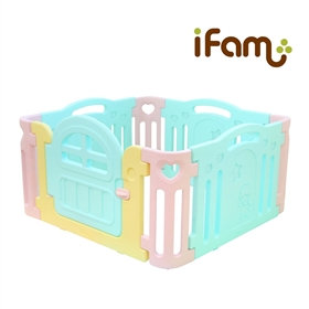 iFam Marshmallow Mint Baby Room 棉花糖圍欄 125x125x64.5cm