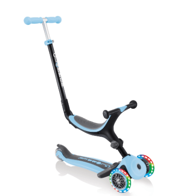 高樂寶 Globber Go.Up Foldable Plus Lights 摺疊閃燈滑板車 藍色
