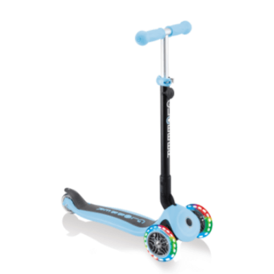 高樂寶 Globber Go.Up Foldable Plus Lights 摺疊閃燈滑板車 藍色