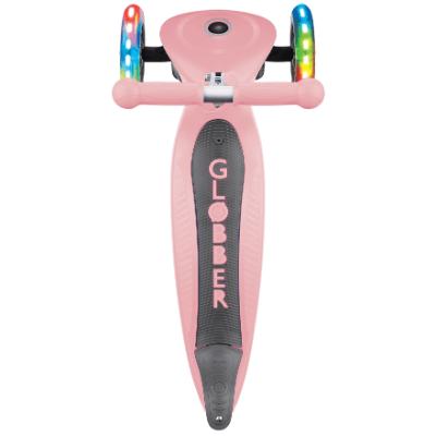高樂寶 Globber Go.Up Foldable Plus Lights 摺疊閃燈滑板車 粉紅色