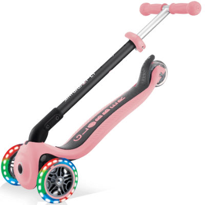 高樂寶 Globber Go.Up Foldable Plus Lights 摺疊閃燈滑板車 粉紅色