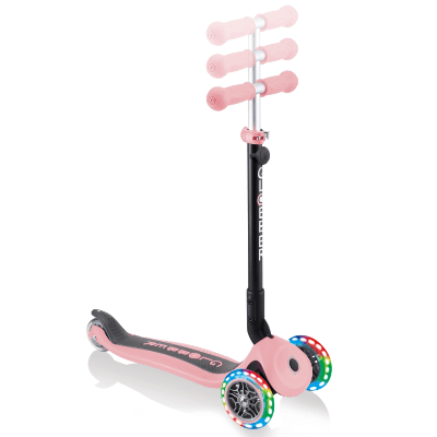 高樂寶 Globber Go.Up Foldable Plus Lights 摺疊閃燈滑板車 粉紅色