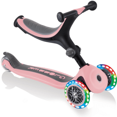 高樂寶 Globber Go.Up Foldable Plus Lights 摺疊閃燈滑板車 粉紅色