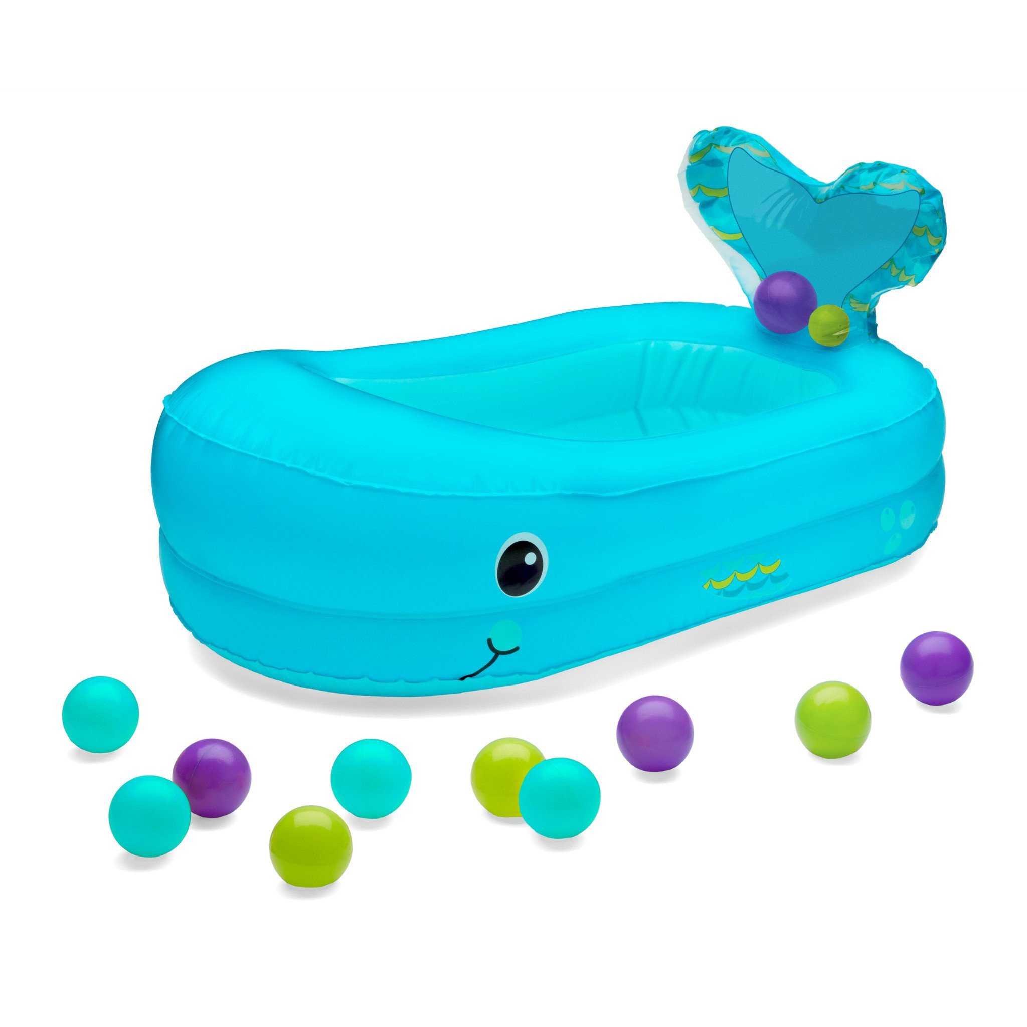 INFANTINO吹氣浴盤連波波池 小鯨魚
